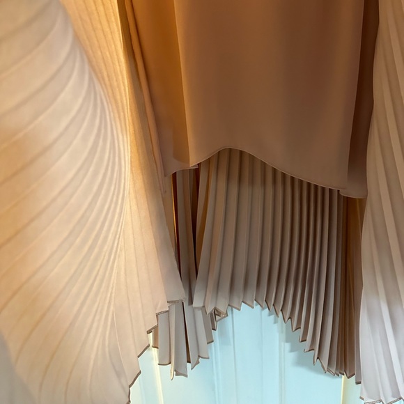 A.L.C. Rose Gold Aurora Pleated One Shoulder Midi Dress - Picture 10 of 13